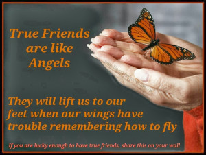 Friends Are Like Angels Who Lift You When Your Wings Have Fotten
