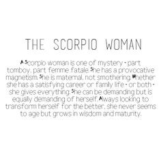 The scorpio woman