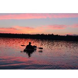 kayaking_at_sunset_greeting_card.jpg?height=250&width=250&padToSquare ...