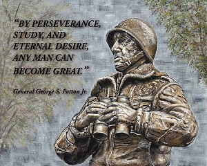 General George S. Patton Jr. with quote