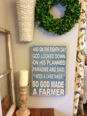 ... Farmer - Paul Harvey Quote - green and yellow - great Christmas gift
