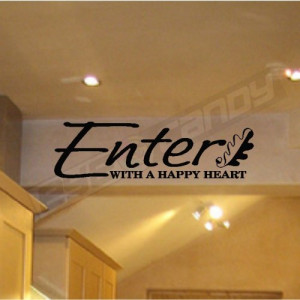 Enter With....Entryway Wall Quotes Sayings Lettering Words