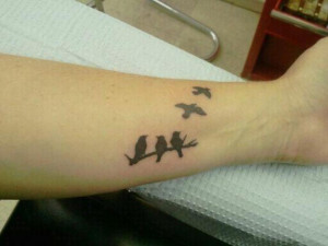 Tattoos Beautiful Hand Small Birds Tattoo Black
