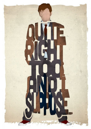 Doctor Who typography print based on a quote from the TV series Doctor ...