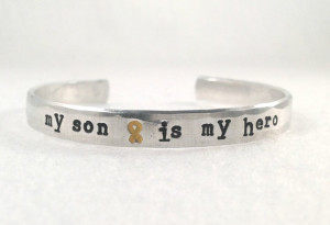 is my hero. Yellow ribbon. Military quote. deployment bracelet. usmc ...
