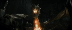 Smaug Breathing Fire