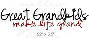 Great Grandchildren vinyl decal wall words art graphics. $12.99, via ...