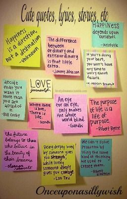 Cute quotes, lyrics, stories, etc