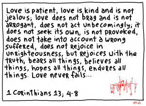 ... to Paul believing the right thing is worthless if you have not love