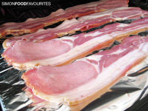 bacon that s not real bacon that s fat with a slither of bacon on it ...