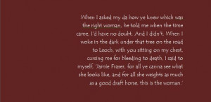 ... quotes which make me smile (Jamie Fraser, Cross Stitch/Outlander