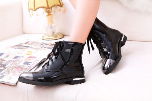 ... Women-Motorcycle-Boots-Vintage-Combat-Army-Punk-Goth-Ankle-Shoes-Women