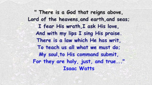 His earth, His Law, His LOVE.