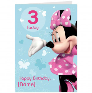 Minnie Mouse Birthday Age 3-Hallmark UK