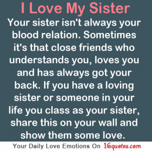 sister love quote quotes Sister Sayings