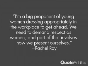 big proponent of young women dressing appropriately in the ...