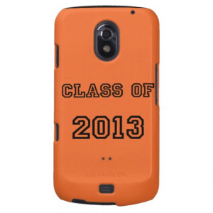 Class of 2013 Tangerine Orange Senior Graduation Galaxy Nexus Cases