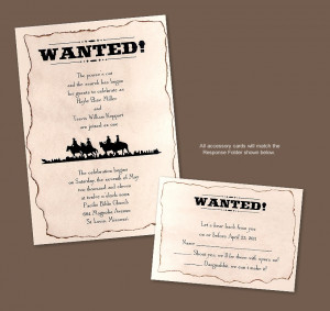 Wanted Western Wedding Invitation Due to differences in individual ...