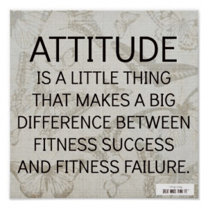 Attitude Quote for Fitness Success Print