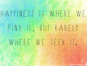 Szczęście jest tam, gdzie…