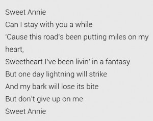 Sweet Annie- Zac Brown Band