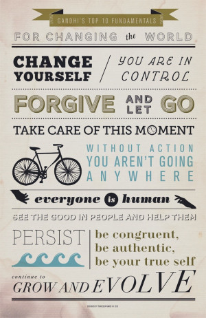 Beautiful wisdoms - Gandi's top 10 fundamentals for changing the world