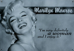 ... Monroe Woman Quote Tin Sign Blond Bombshell Classic Hollywood Pin Up