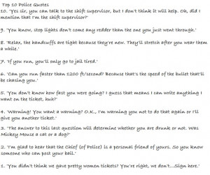police quotes