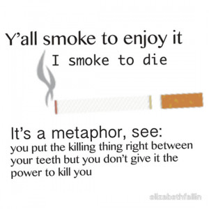 Alaska Young/ Augustus Waters quote about smoking by elizabethfallin
