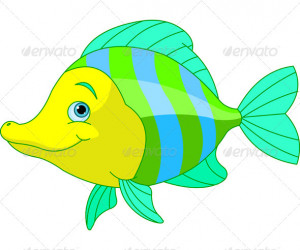 Set Cartoon Fishs Vector