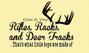Rifles, Racks, and Deer Tracks ... Vinyl Wall Quotes Vinyl Art Home ...