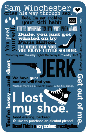 Supernatural - Sam Winchester Quotes Art Print