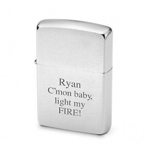 Personalized Zippo® Brushed Satin Chrome Lighter , Add Your Message $ ...