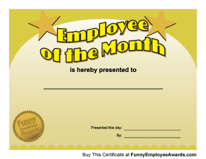 of the month certificate employee of the month certificate template