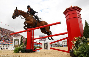 ... fence, costing her team crucial points during yesterday's equestrian