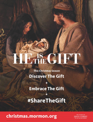 LDS Christmas Invitation: He is the Gift