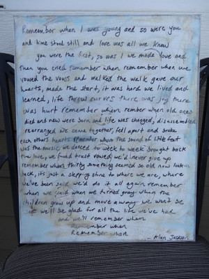 song lyrics / alan jackson song lyrics / weathered painting / script