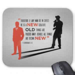 New Man Mousepad - 2 Corinthians 5:17 Bible Verse