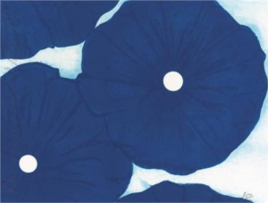 Donald Sultan, 'Four Blue Flowers'.