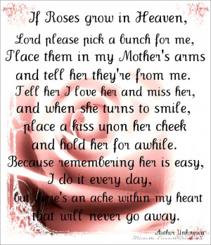 If Roses Grow In Heaven-mother Photograph