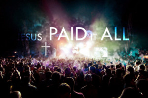 Jesus paid it all,All to Him I owe;Sin had left a crimson stain,He ...