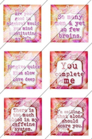 CUTE AND FUNNY SAYINGS - QUOTES ONE INCH INCHIE SIZE 1 Inch ALTERED A