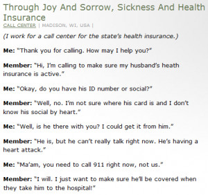 ... Quotes » Through Joy And Sorrow, Sickness And Health Insurance