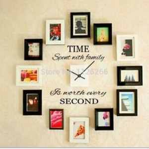 Wall Stickers Quotes Time Spent With Family Is Worth Every Second Wall ...