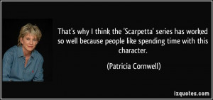 why I think the 'Scarpetta' series has worked so well because people ...
