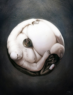 Yin Yang of World Hunger by Deevad