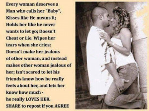 Inspiring quotes every woman deserves a man who calls her baby