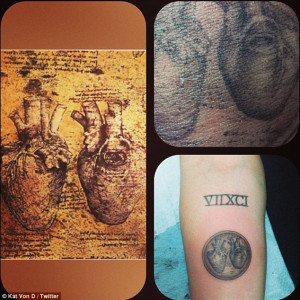 Wearing her heart on her sleeve: Miley Cyrus gets graphic new tattoo ...