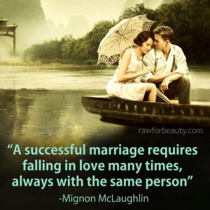 ... the same person.” ~ Mignon Mclaughlin #quote #quotes #marriage #love