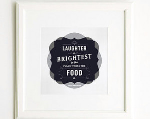 Typographic Food Poster, Art Print, Food Quotes, Kitchen Art, Square ...